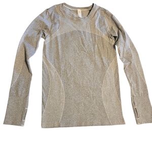 GapFit Gray Performance Long Sleeve Top Size S